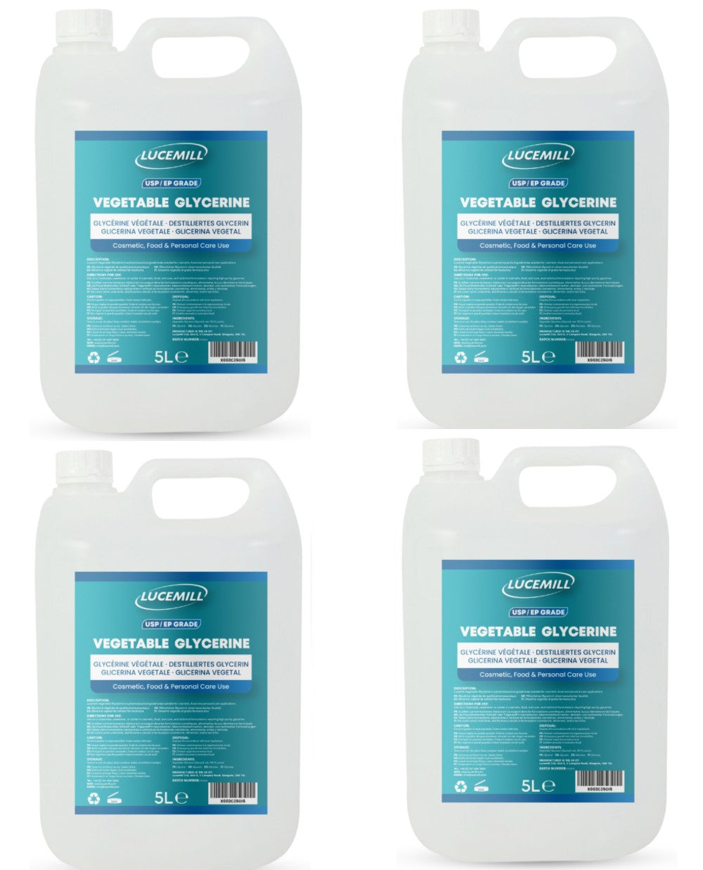 Vegetable Glycerine 99.5% USP/EP Grade Base Liquid Vegetable Glycerine 99.5% USP/EP Grade Base Liquid