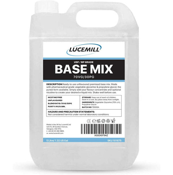 70VG/30PG Base Mix Premium Premixed Base Liquid 70VG/30PG Base Mix Premium Premixed Base Liquid