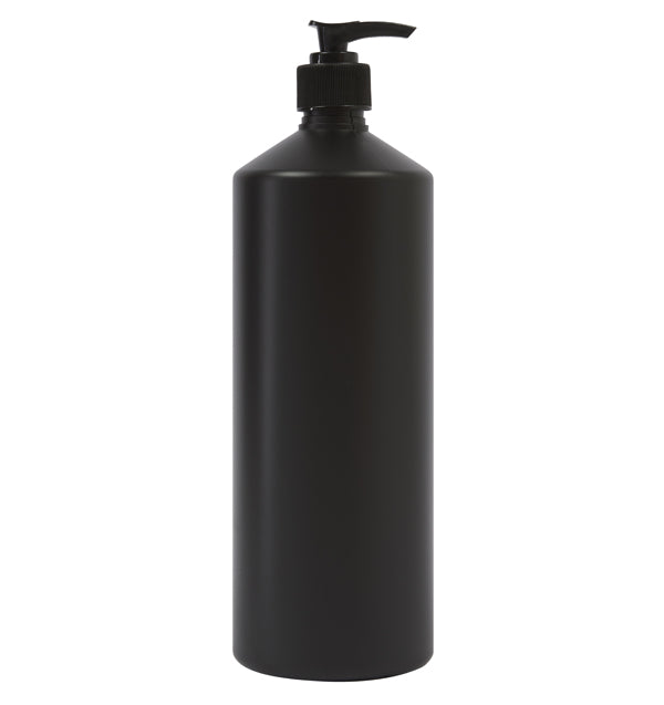 1 Litre Black Swipe HDPE Bottle 28/410
