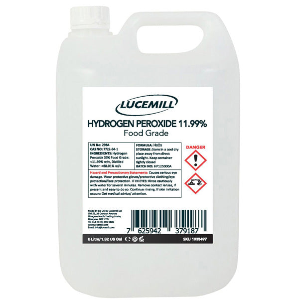 Hydrogen Peroxide 11.99% Food Grade