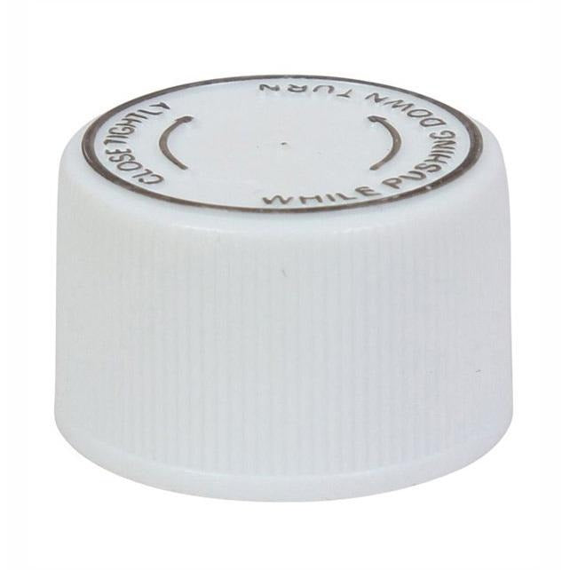 20mm White Child Resistant Cap - Lucemill