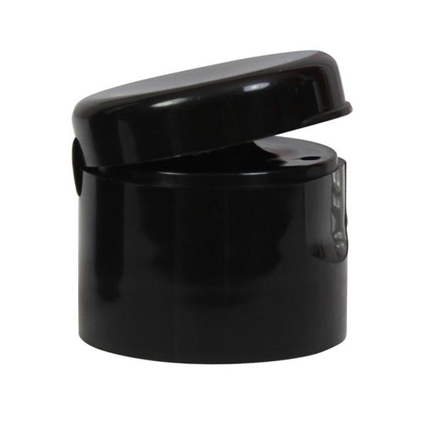 28/410 Black Ribbed Flip Top x 100